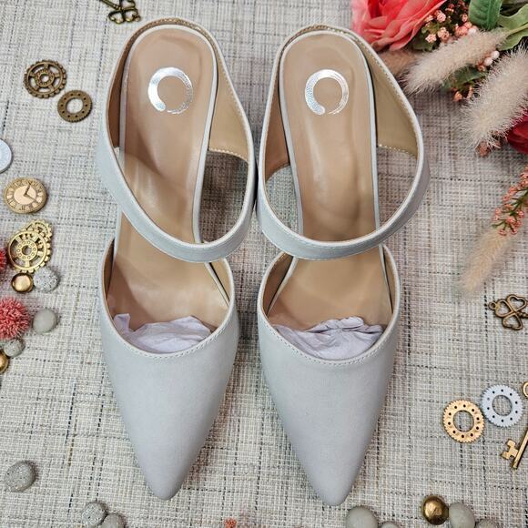 Journee Collection Maevali Pump Pointed Toe Bone White Size‎ 10 - Picture 2 of 12